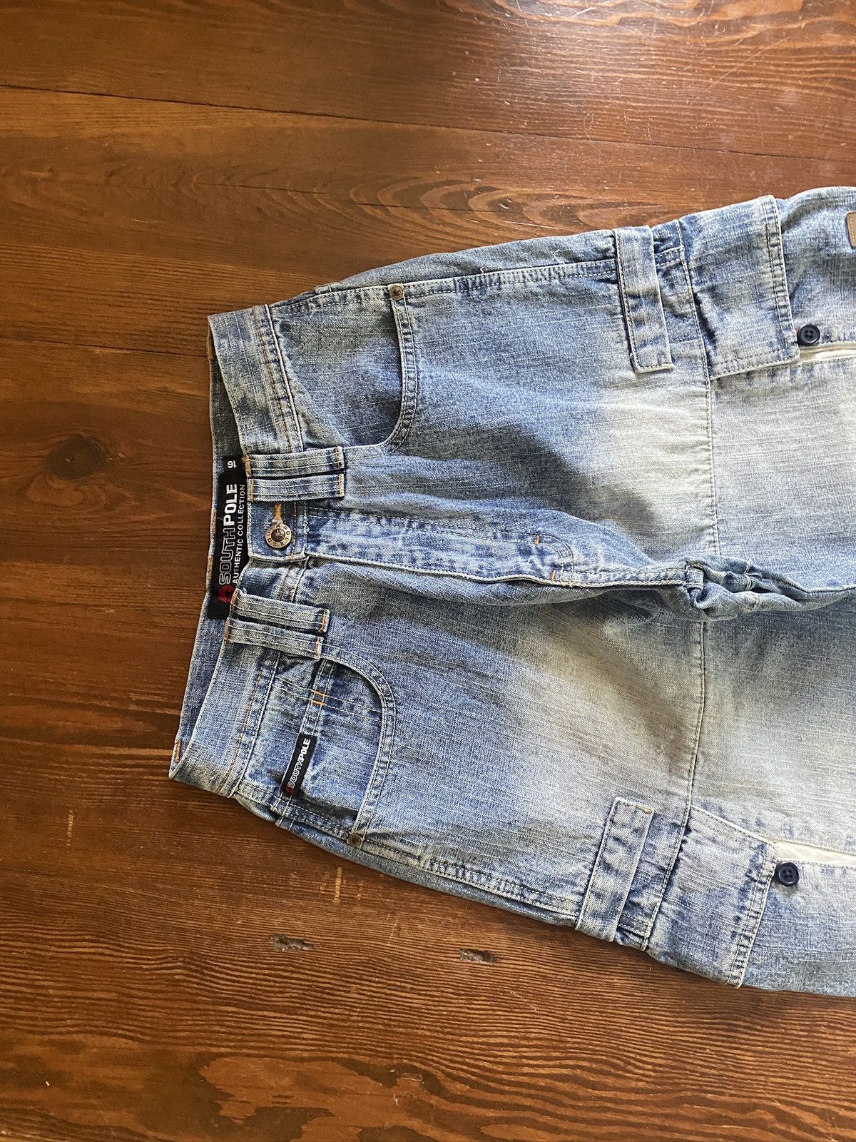 Southpole × Vintage Vintage Y2K’s South Pole Double Knee Cargo Wide Jeans 26x28 Size US 26 / EU 42 - 4 Thumbnail