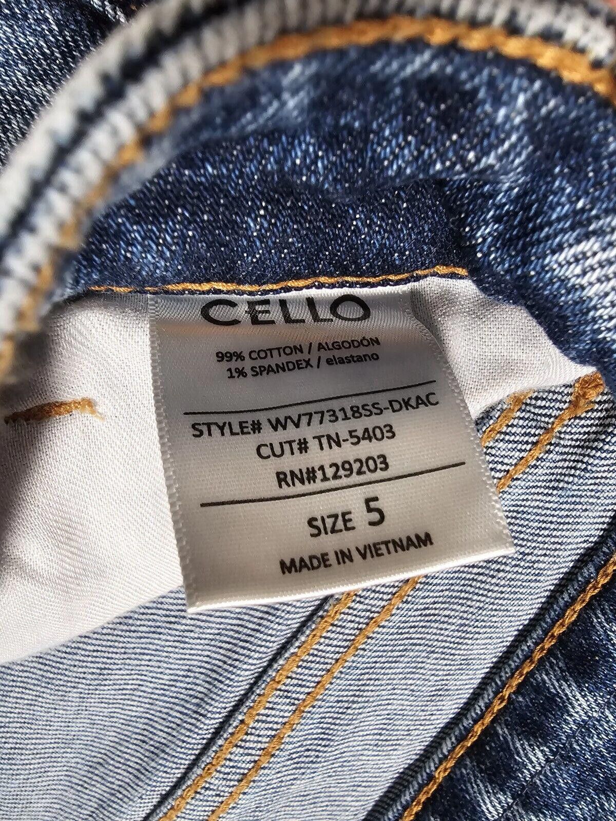 Designer Cello Women's Sz 5 Blue Skinny Leg Vintage Light Wash Jeans Size 30" / US 8 / IT 44 - 3 Thumbnail