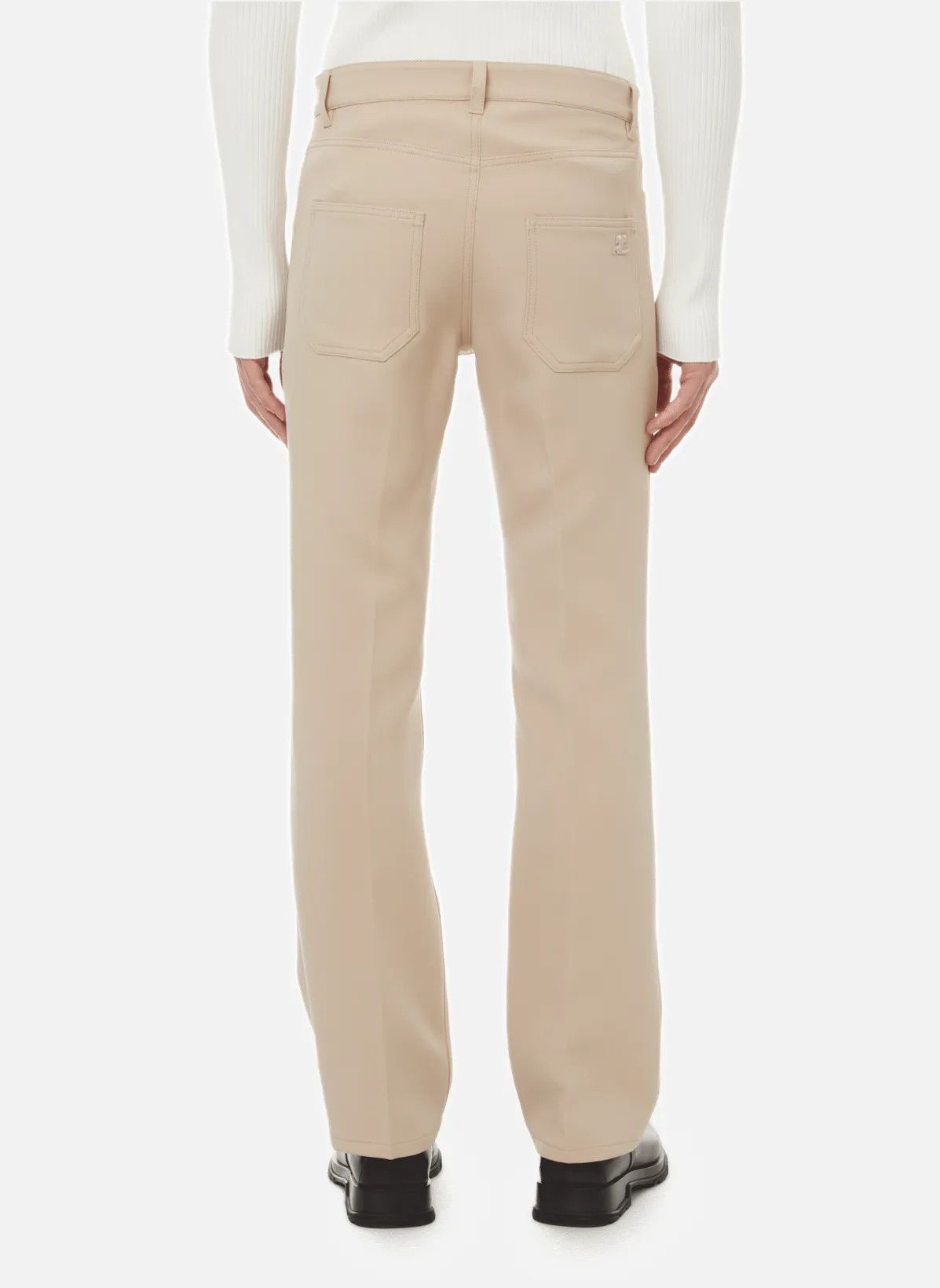 Courreges o1mle1024 Bootcut Twill Retro Pant in Beige Size US 31 - 4 Thumbnail