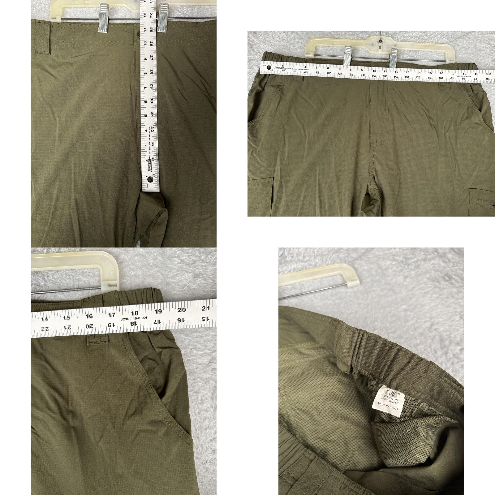 Vintage Toomett Mens Pants 38x29 Green Convertible Zip Off Hiking Cargo Nylon Spandex Pants Mens Regular Zip Off Legs Outdoor 90% Nylon 10% Spandex Boy Size US 38 / EU 54 - 8 Thumbnail