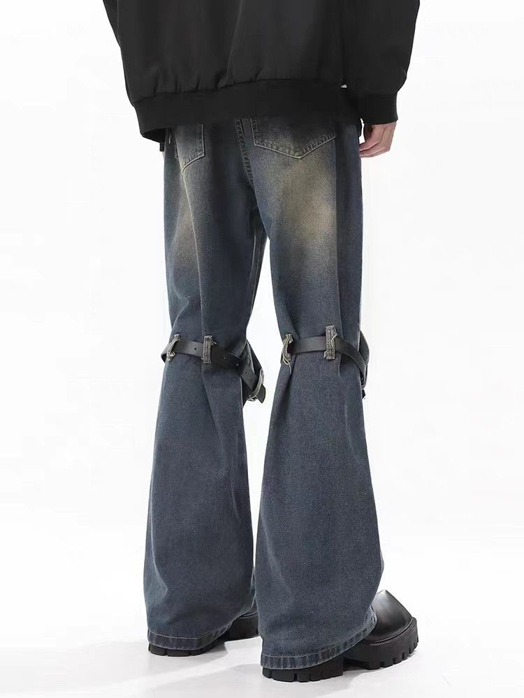 Japanese Brand × Jean Vintage street ripped micro flare jeans Size US 34 / EU 50 - 2 Thumbnail