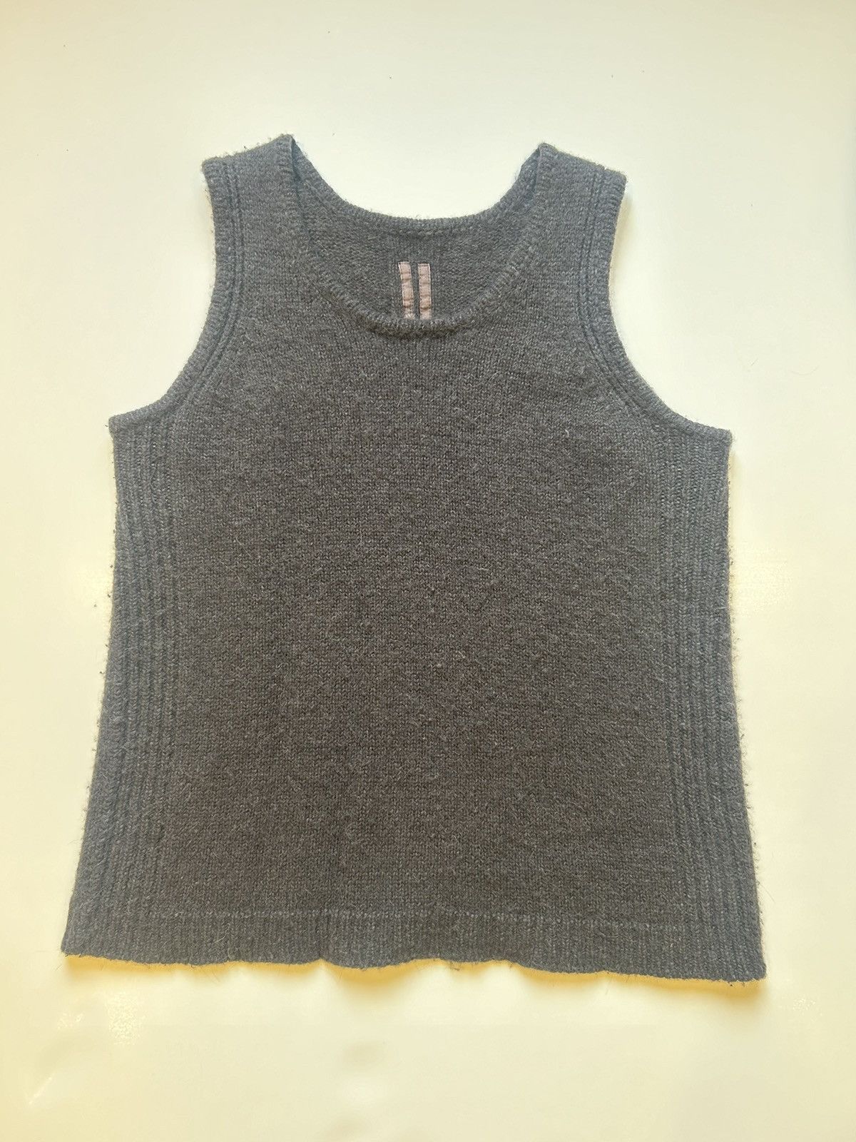 image of Rick Owens Sweater Vest in Grey, Men's (Size Medium)