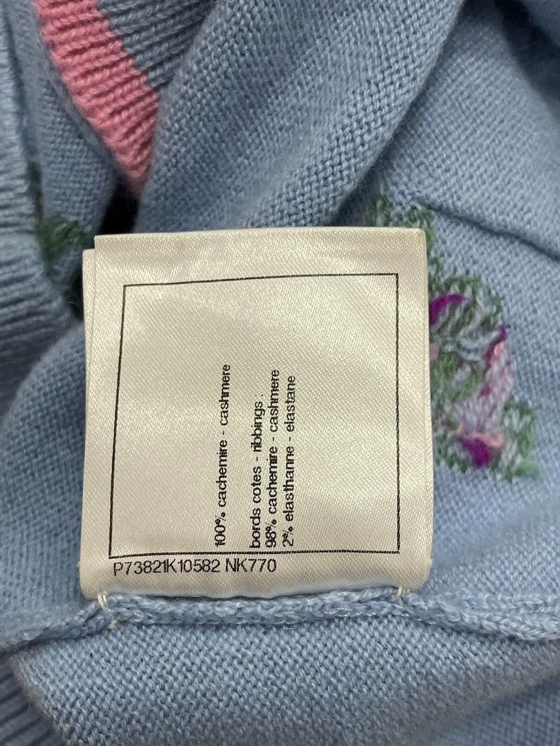 Chanel chanel Blue-matched pink floral diamond-button short-sleev Size XS / US 0-2 / IT 36-38 - 7 Thumbnail
