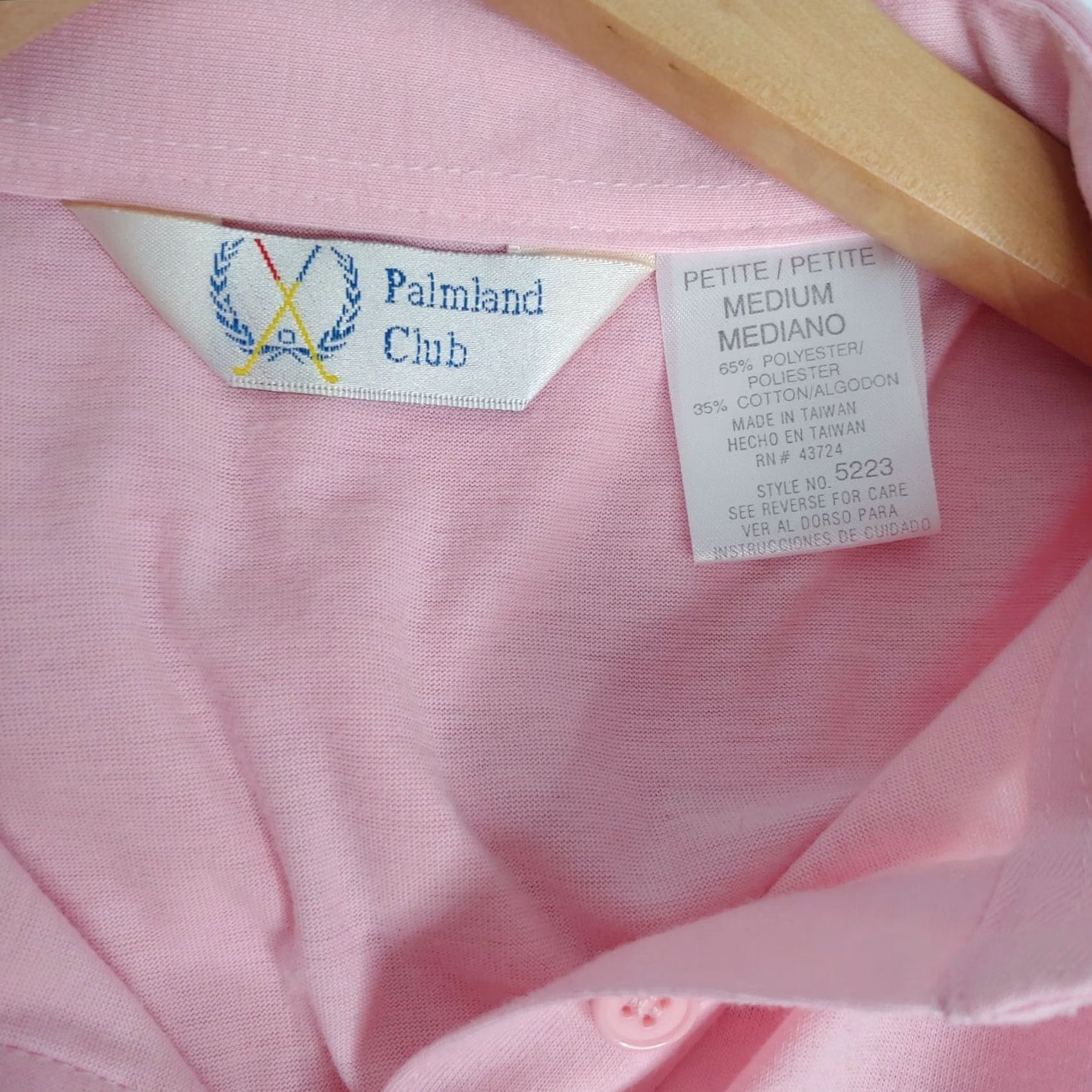 Vintage Vintage Palmland Club Petite Medium Pink Golf Shirt Collared Country Retro Size M / US 6-8 / IT 42-44 - 3 Thumbnail