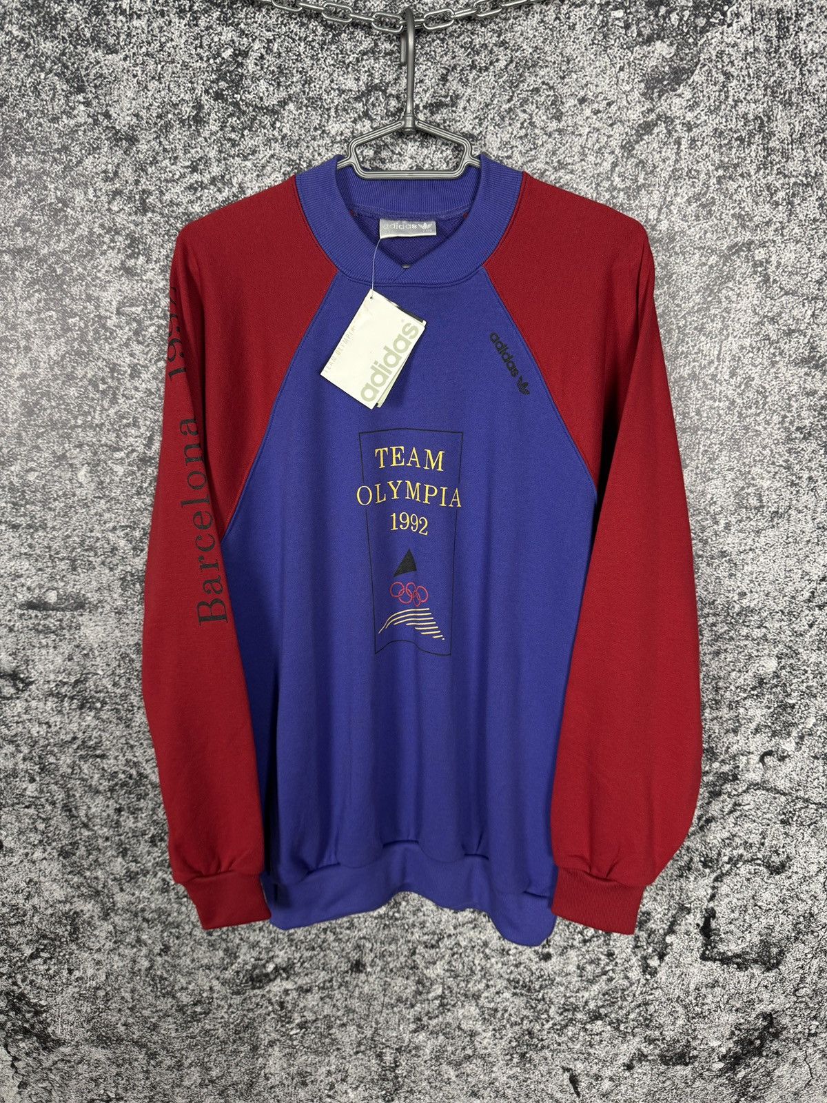 USA Olympics Rare Adidas Olympia 1992 Barcelona Vintage 90s Olympic Games Size US L / EU 52-54 / 3 - 1 Thumbnail