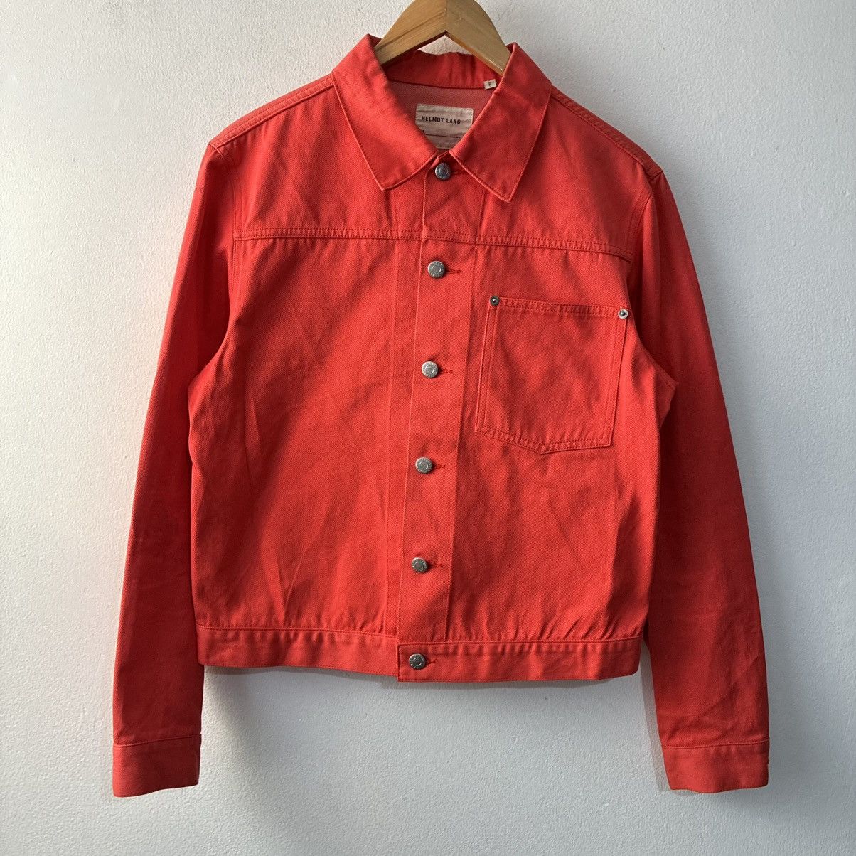 Helmut Lang Raw Silk Denim Jacket Size US S / EU 44-46 / 1 - 1 Thumbnail