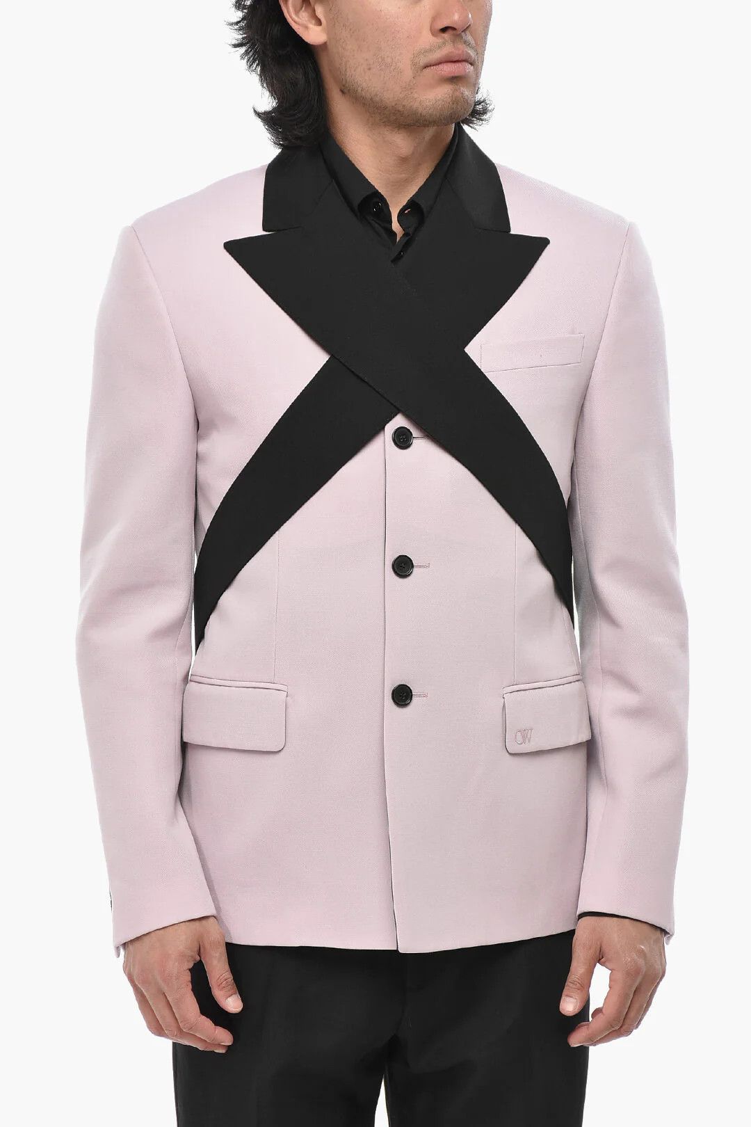 Off-White og1mm0426 Relaxed-Fit Blazer in Pink Size US M / EU 48-50 / 2 - 1 Thumbnail