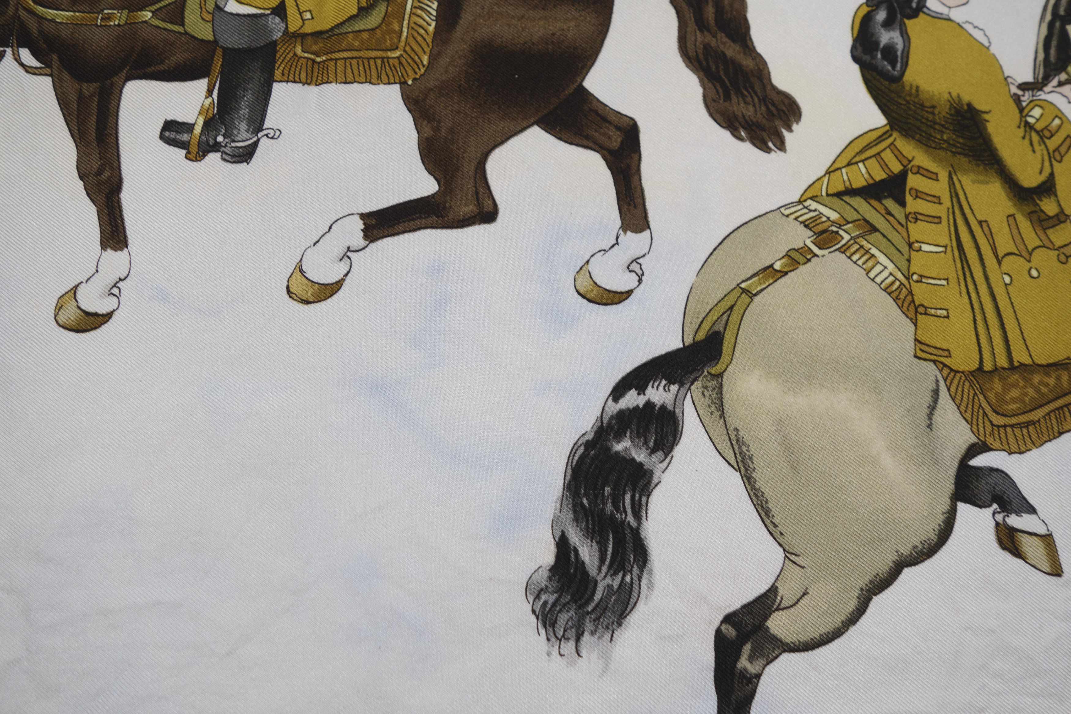 Hermes 90S Ledoux Printed Silk Scarf Vintage Size ONE SIZE - 3 Thumbnail