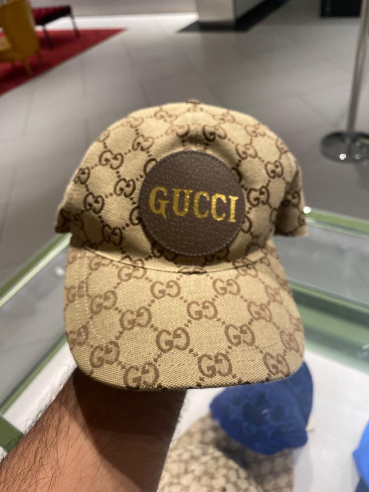 Gucci GG Cotton Canvas Baseball Hat with logo patch Size ONE SIZE - 1 Thumbnail