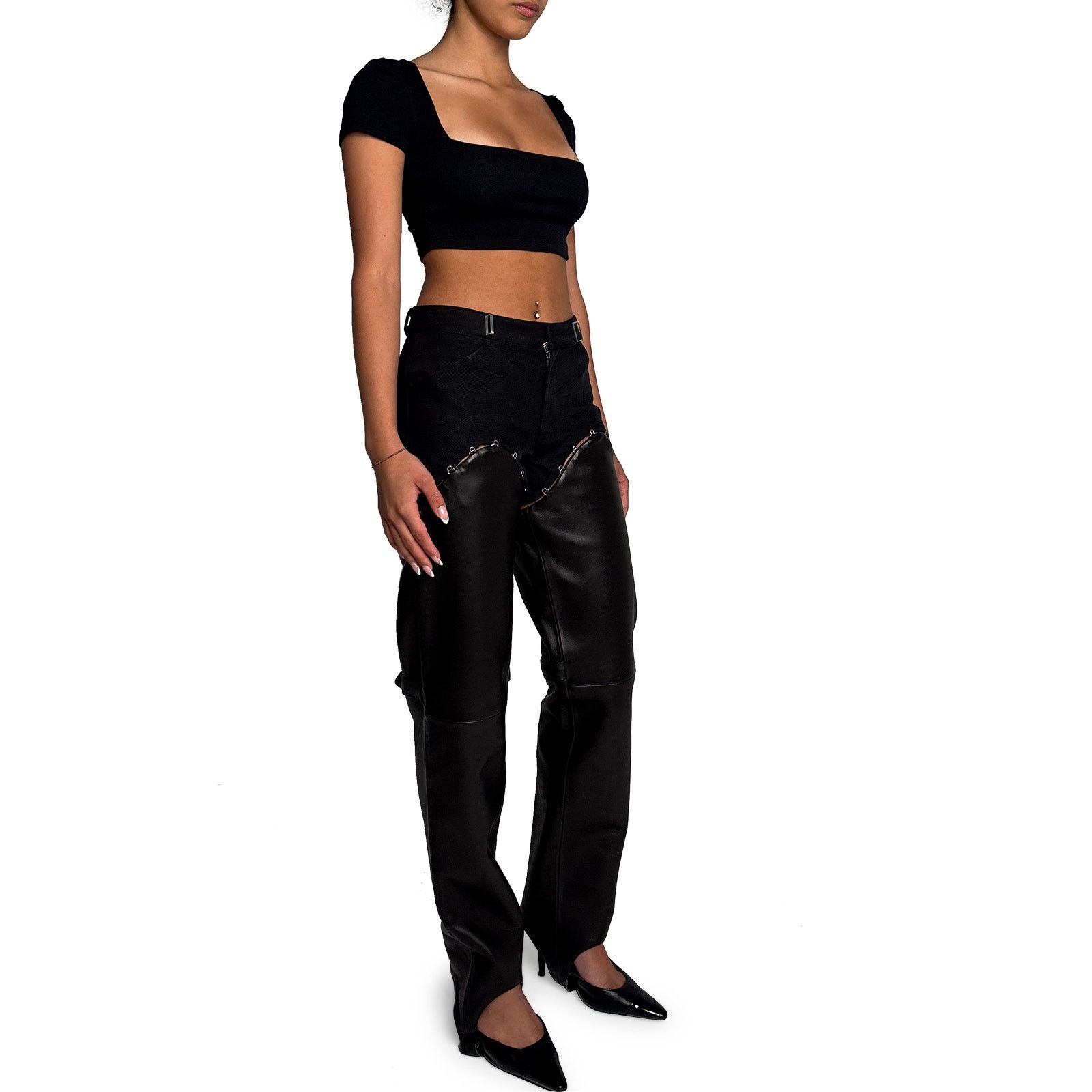 Dion Lee Leather Chap Pants Size 25" / US 0 / IT 36 - 2 Thumbnail
