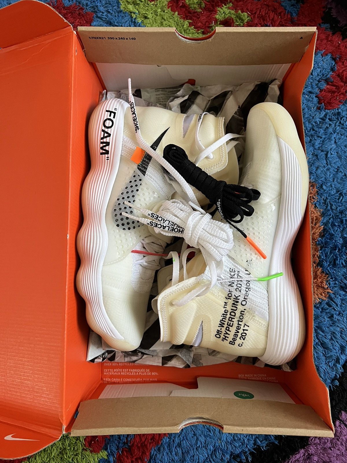 image of Nike x Off White “The Ten” Hyperdunk Shoes, Men's (Size 10)
