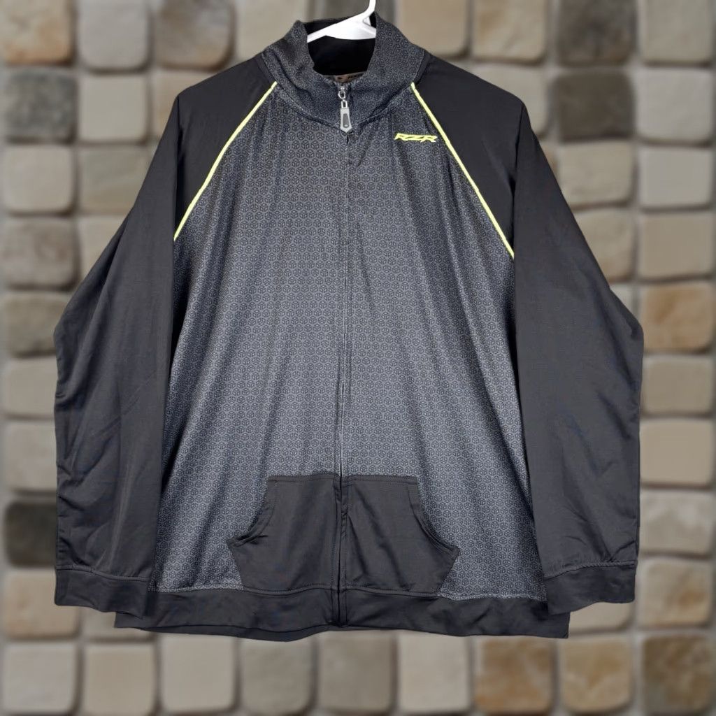 Vintage Polaris Jacket Mens XL Gray Black Full Zip Snowmobile Windbreaker Performance Racing Size US XL / EU 56 / 4 - 1 Thumbnail