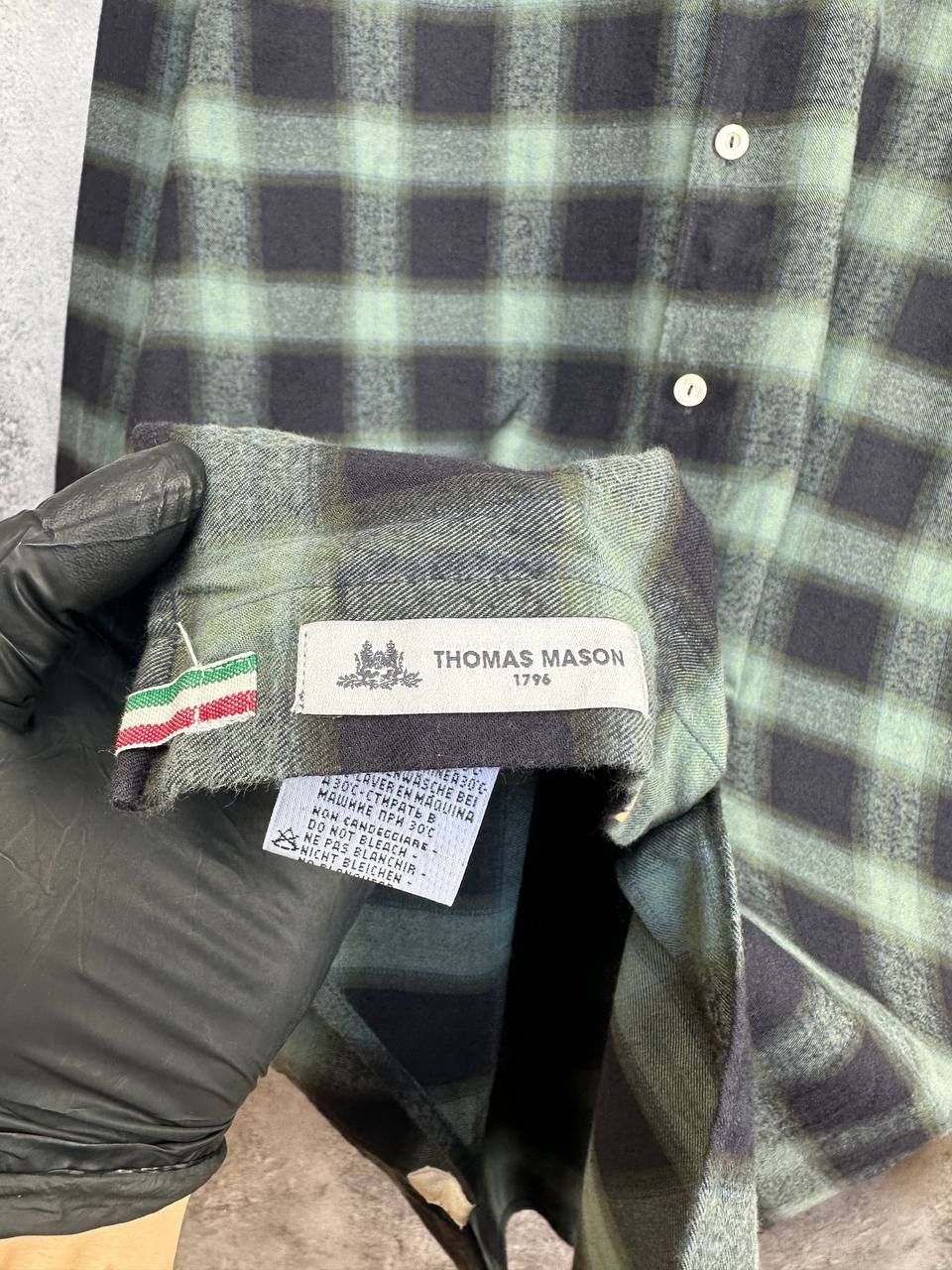 Tintoria Mattei Tintoria Mattei 954 Thomas Mason Check Plaid Casual Shirt Size US XXL / EU 58 / 5 - 12 Thumbnail