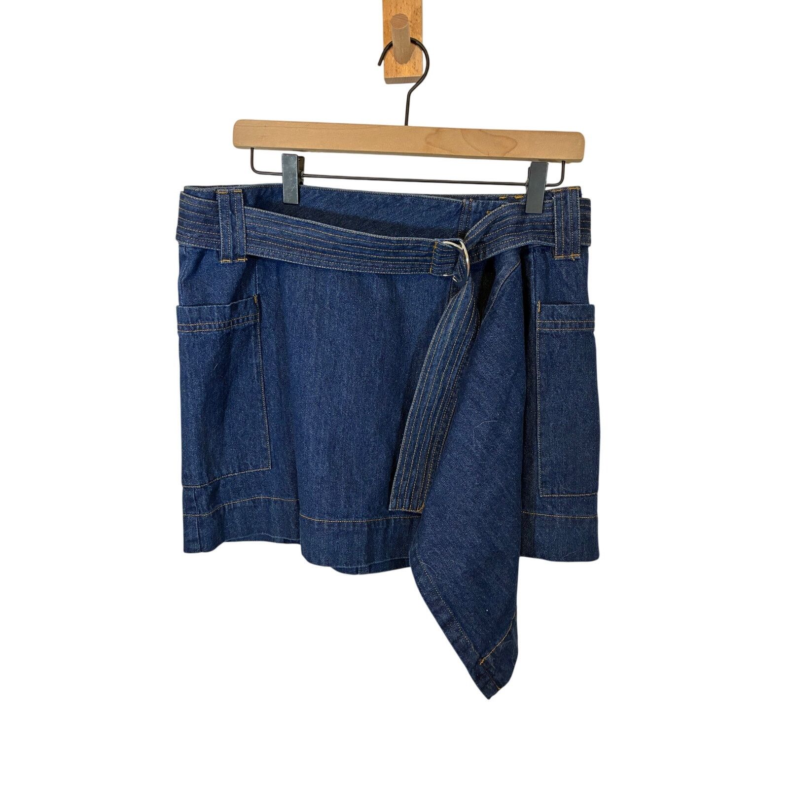 Rails NWT Rails Deanna Belted Denim Wrap Miniskirt L Western Rodeo Size 32" / US 10 / IT 46 - 3 Thumbnail