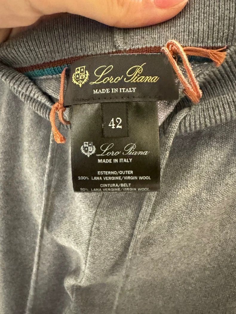 Loro Piana LORO PIANA Light gray slim waist casual pants Size 27" / US 4 / IT 40 - 5 Thumbnail