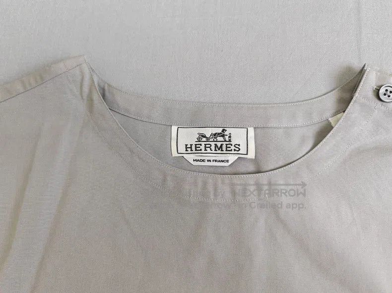 Hermes Hermes Men's Short Sleeve T-Shirt, Grey, 100% Cotton, Pock Size US L / EU 52-54 / 3 - 3 Thumbnail