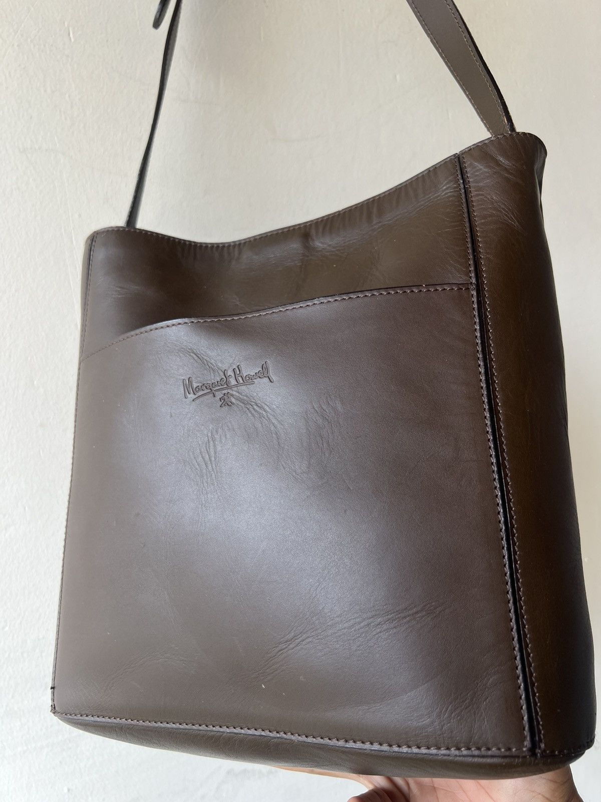 Margaret Howell Vintage Margaret Howell Patina Scratch Cowhide Leather Bag Size ONE SIZE - 18 Thumbnail