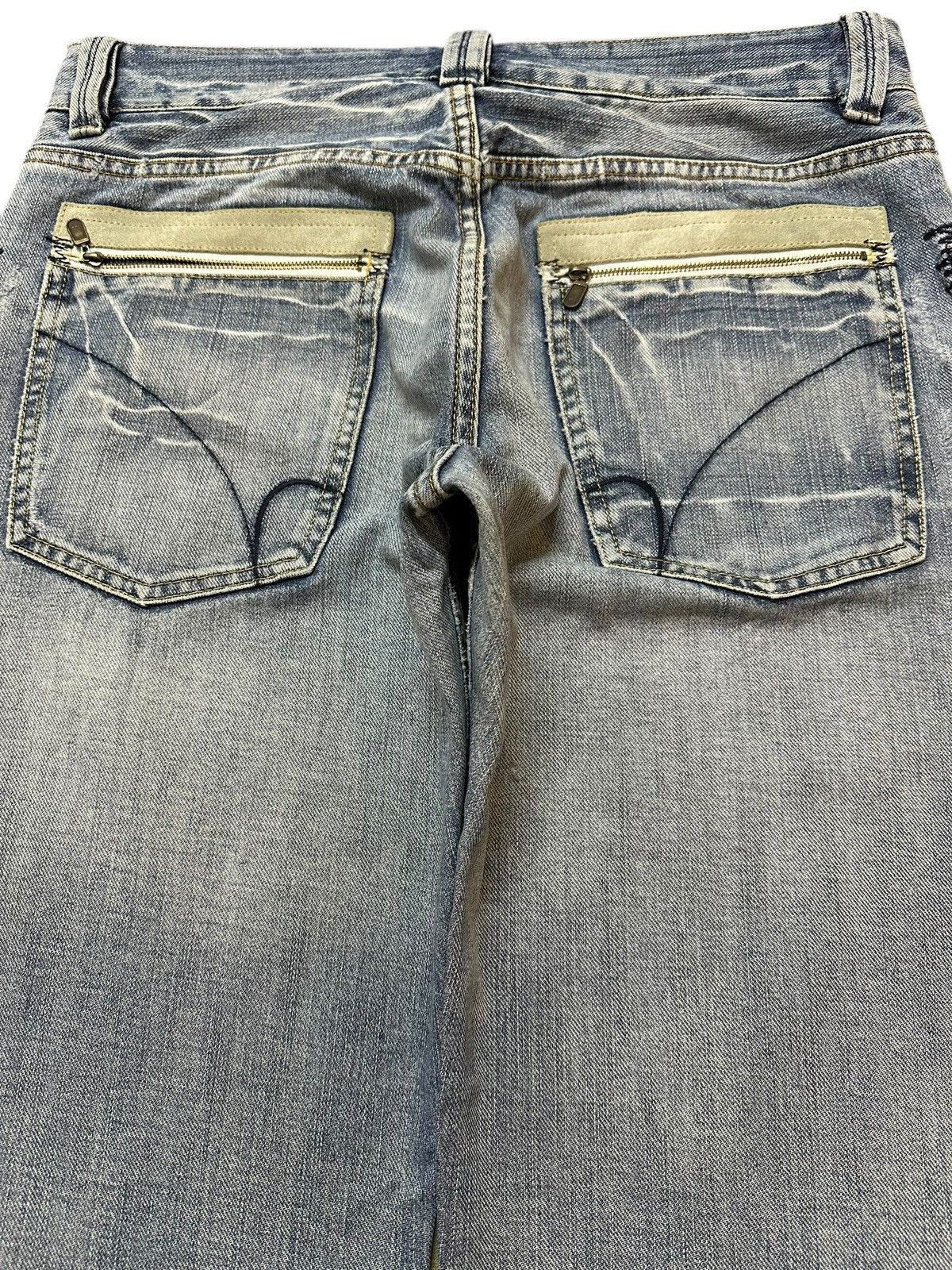 Hysteric Glamour Vintage Japanese Brand Blue Faded Wash Style Baggy Jeans Size US 34 / EU 50 - 5 Thumbnail
