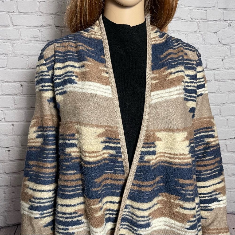 Lucky Brand NWT New $129 Lucky Brand Aztec Print Fringed Brushed Knit C Size S / US 4 / IT 40 - 5 Thumbnail