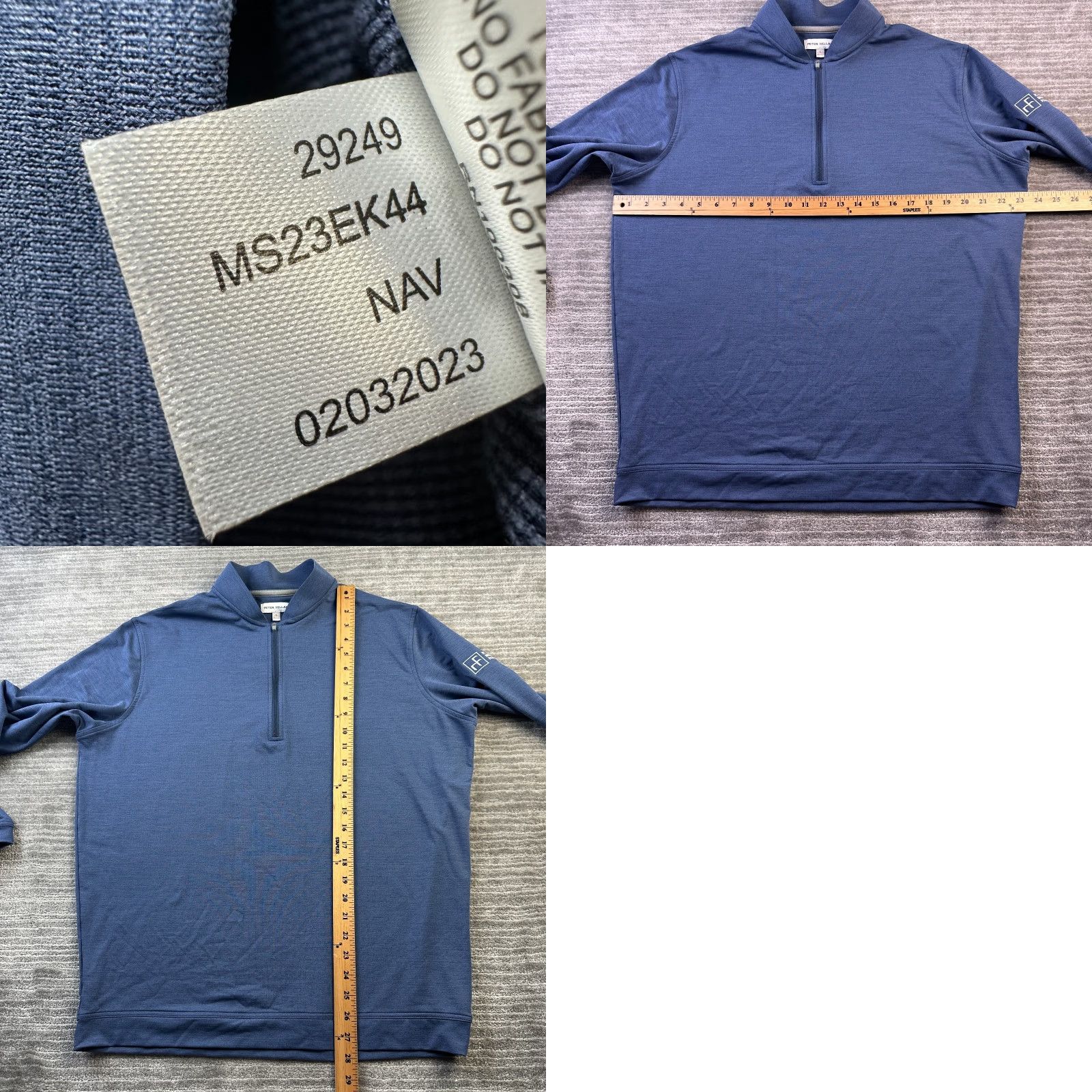 Peter Millar Peter Millar Sweater Mens Large Quarter Zip Crown Performance Baseball Collar Blue Size US L / EU 52-54 / 3 - 8 Thumbnail