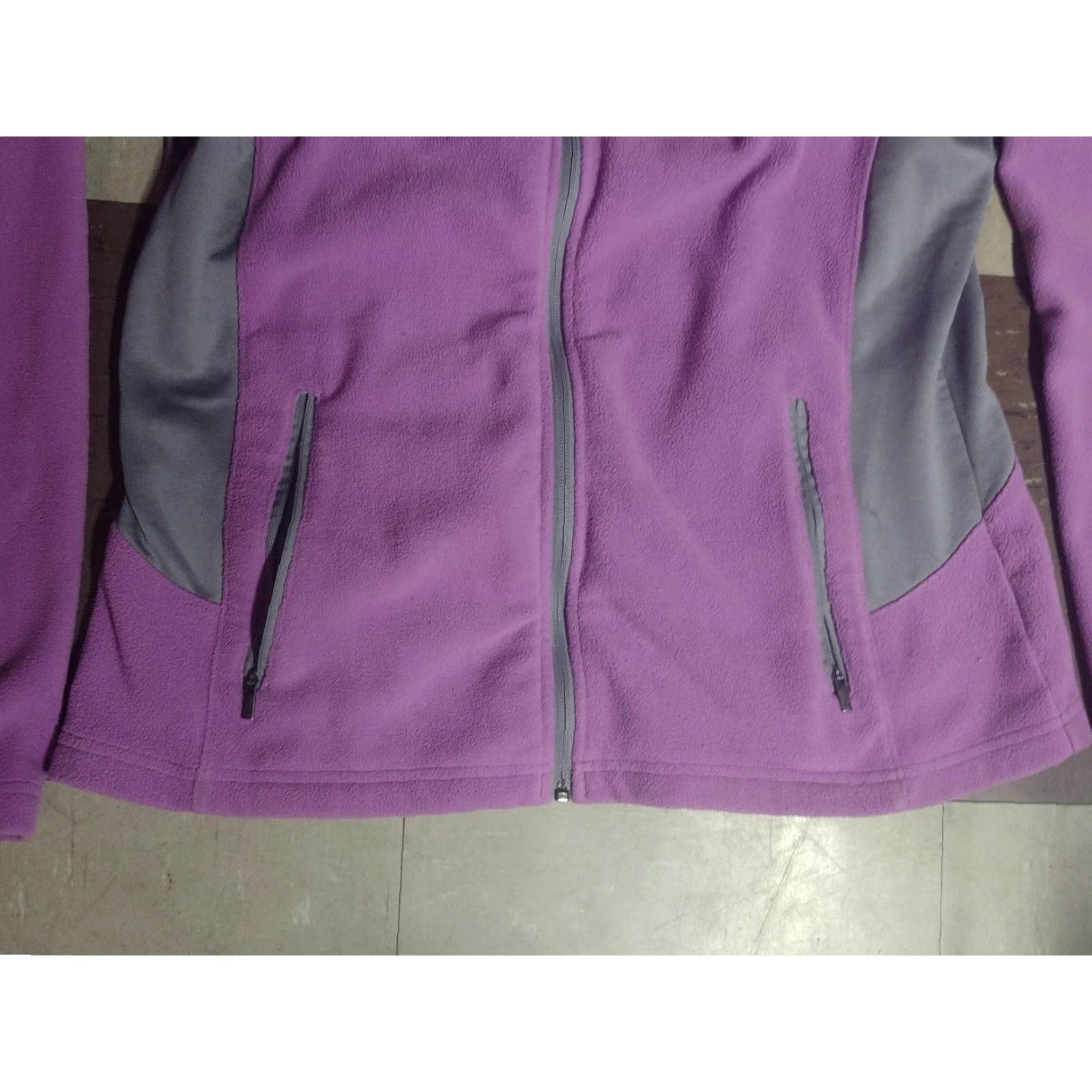 Vintage COLUMBIA Fleece Jacket Full Zip Women's Pink/Gray Size Large Size L / US 10 / IT 46 - 2 Thumbnail