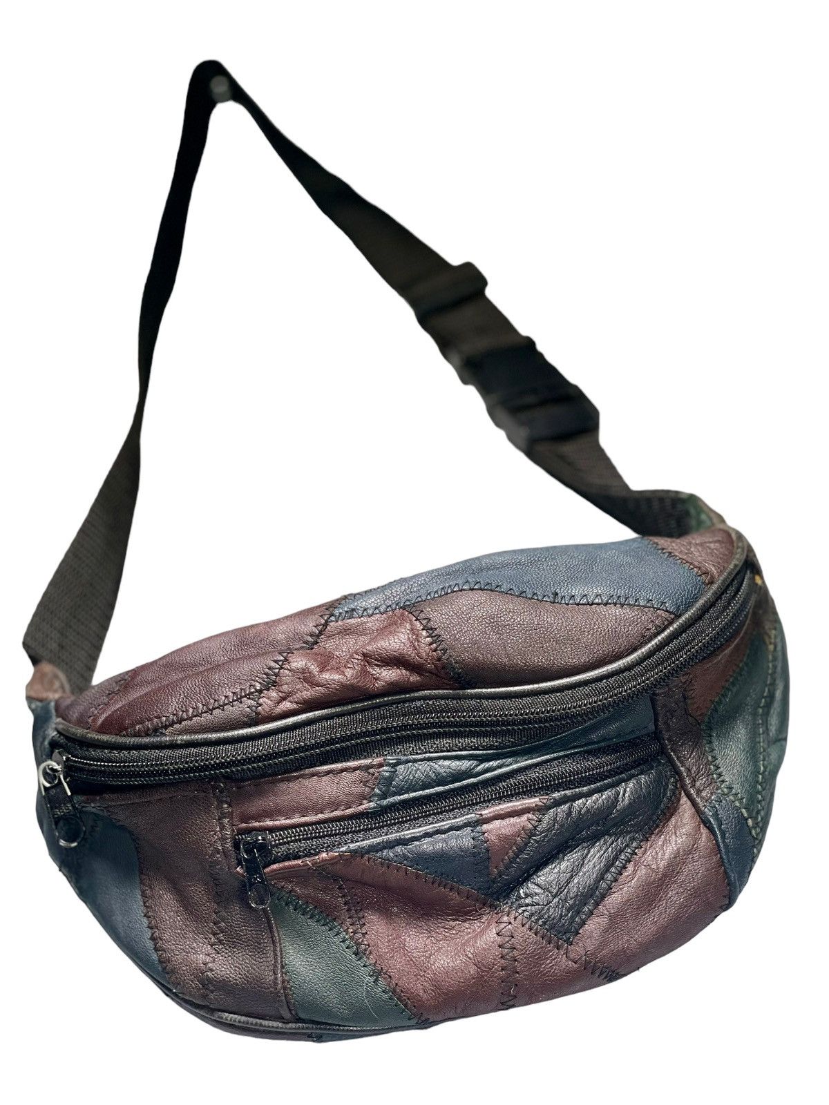Leather × Vintage Vintage Leather Patchwork Fanny pack Size ONE SIZE - 1 Thumbnail