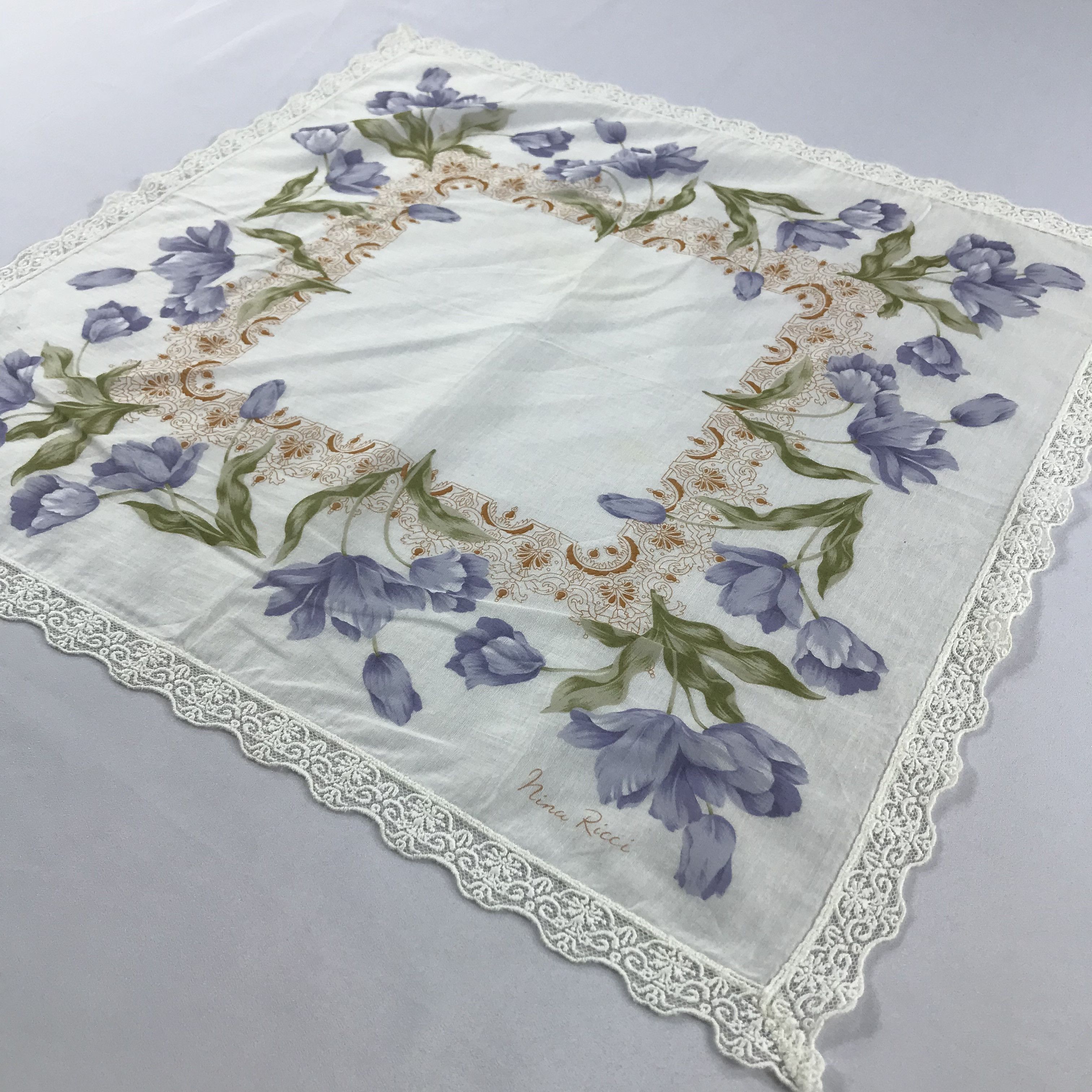 Nina Ricci × Vintage Nina Ricci Bandana / Handkerchief / Neckerchief - S2445 Size ONE SIZE - 2 Thumbnail
