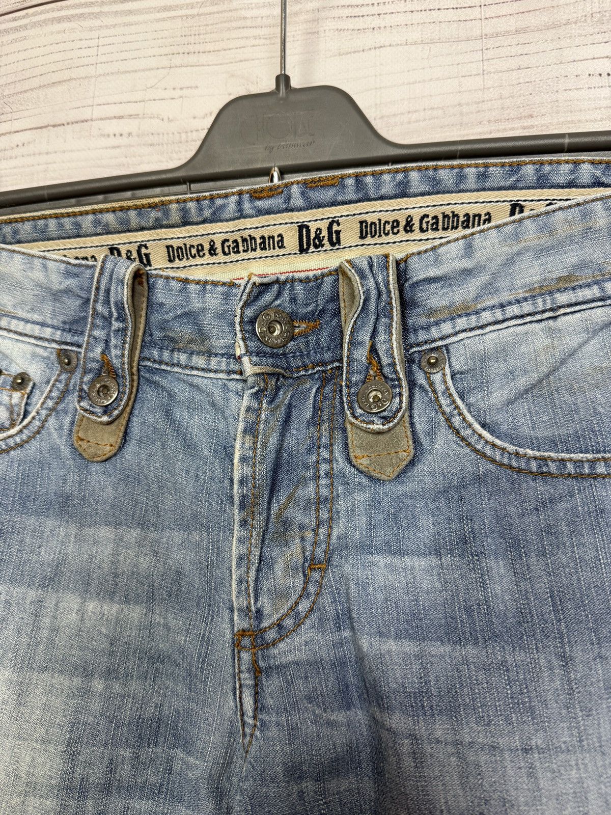 Dolce & Gabbana Vintage Dolce Gabbana Jeans Big Logo Washed Distressed Japan Size US 30 / EU 46 - 5 Thumbnail