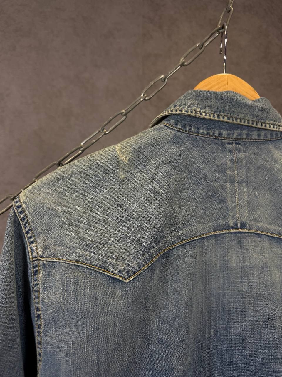 Zara Zara Man distressed denim shirt Size US L / EU 52-54 / 3 - 7 Thumbnail