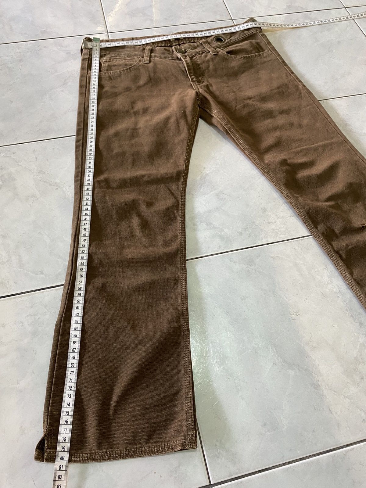 Le Grande Bleu (L.G.B.) L.G.B. Brown Canvas Pants Utility Cargo Pocket & Distress Size US 31 - 18 Thumbnail