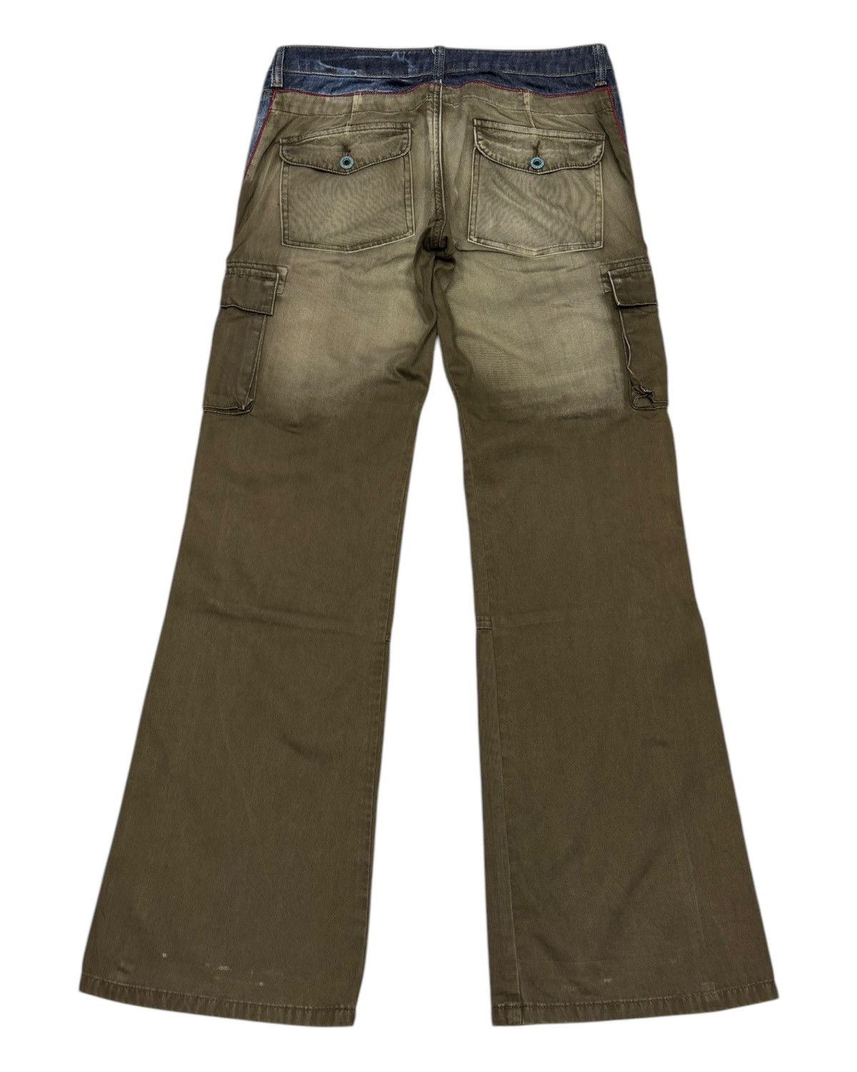 General Research 🔥RARE VINTAGE JAPANESE CAMEL ROAD HYBRID CARGO FLARED JEANS Size US 32 / EU 48 - 2 Thumbnail