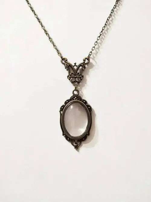 Other Vintage Transparent Glass Pendant Necklace Size ONE SIZE - 4 Thumbnail