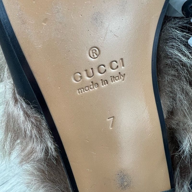 Gucci Gucci Black Casual Fur-lined Slide Slippers - Size US 8 / EU 41 - 5 Thumbnail