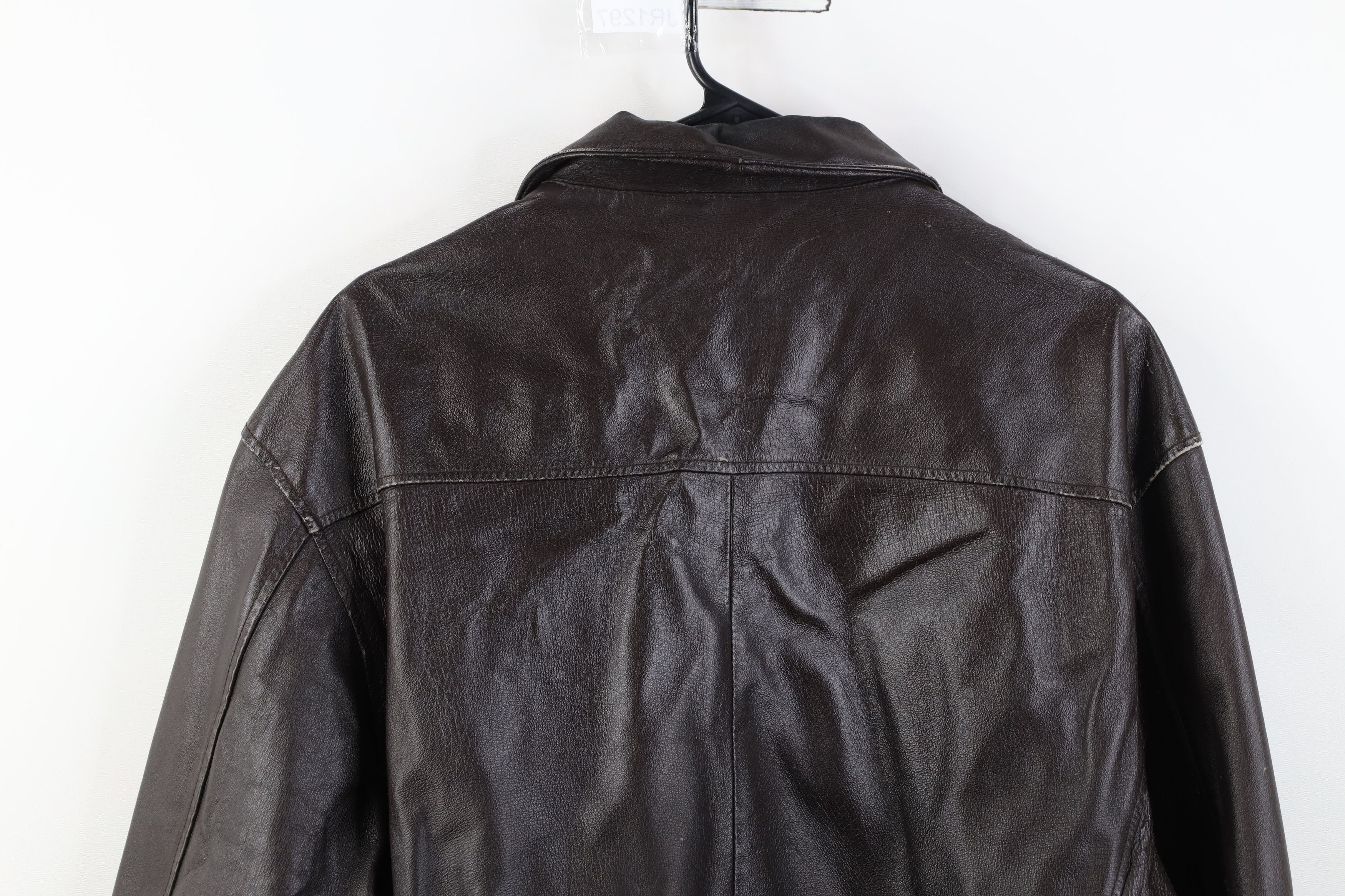 Vintage Vintage 90s Streetwear Force Leather Flight Bomber Jacket Size US M / EU 48-50 / 2 - 14 Thumbnail