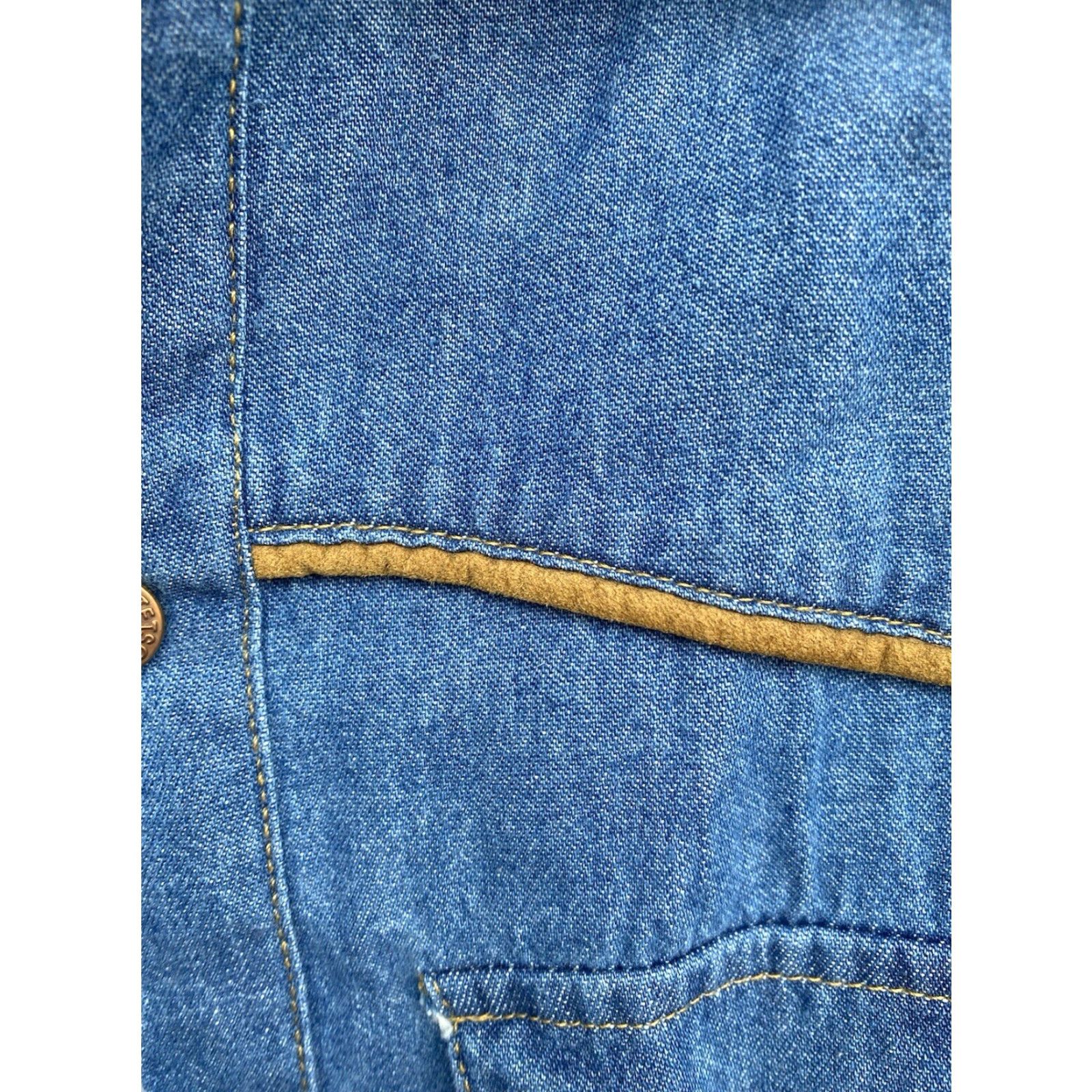 Stetson Stetson Denim Button-Up Shirt Western Mens L Blue Leather Trim Embroidered Pockets Bullet Buttons NWT Button-Up Shirt Size US L / EU 52-54 / 3 - 7 Thumbnail