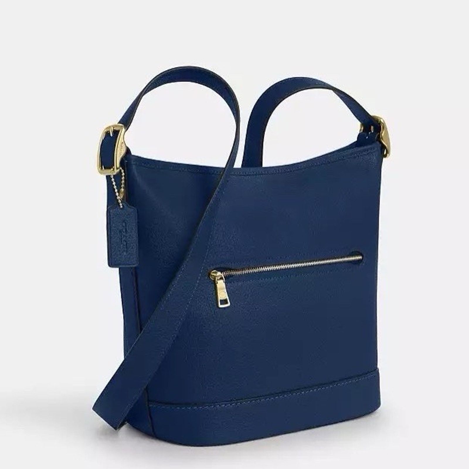 Coach NWT Coach Jude Bag pebble leather CBH18 Gold/Deep Blue Size ONE SIZE - 9 Thumbnail