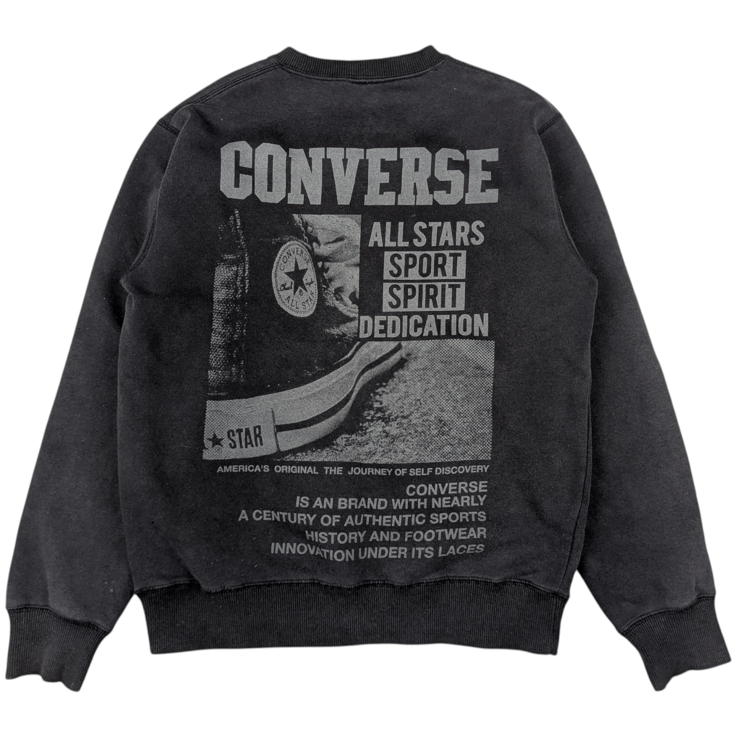Converse Vintage 2000's CONVERSE All Star Big Image Sweatshirt Size US S / EU 44-46 / 1 - 9 Thumbnail