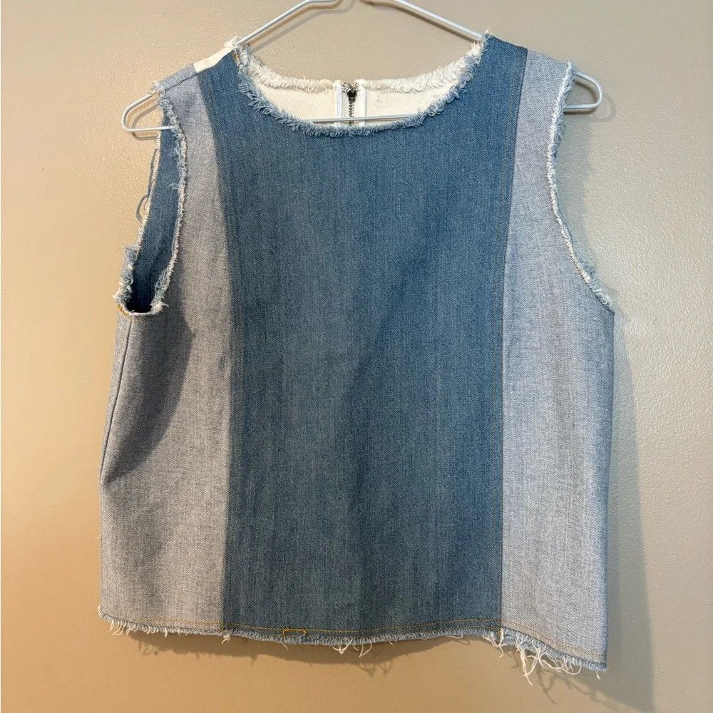Sea New York SEA new york distressed raw denim sleeveless cami frayed hem Size S / US 4 / IT 40 - 3 Thumbnail