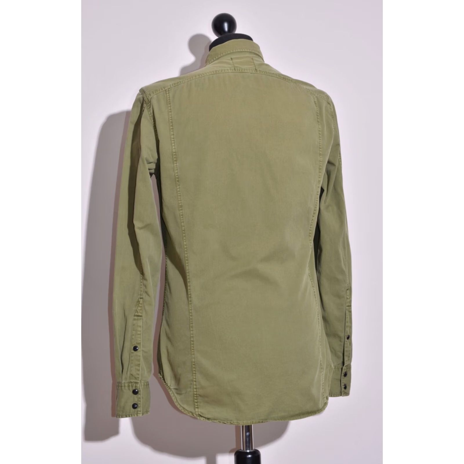 G-Star VINTAGE G-Star SHIRT Mens 3301 Long Sleeve Green Khaki Snap with Pockets Size S Size US S / EU 44-46 / 1 - 6 Thumbnail