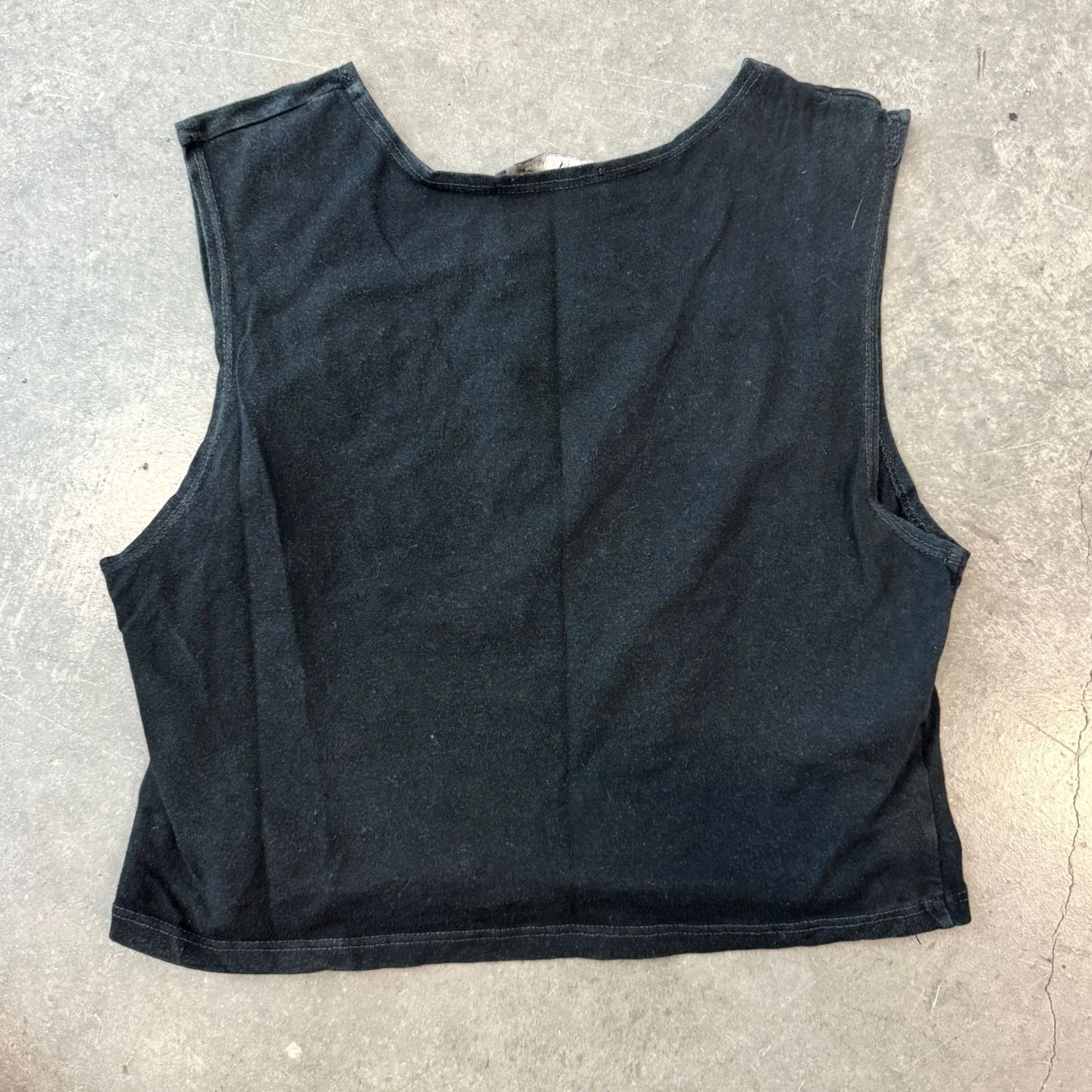 Brandy Melville VINTAGE Brandy Melville Black Los Angeles Crop Tank Top Fits Small Shirt Women XS? Wait. Size S / US 4 / IT 40 - 2 Thumbnail