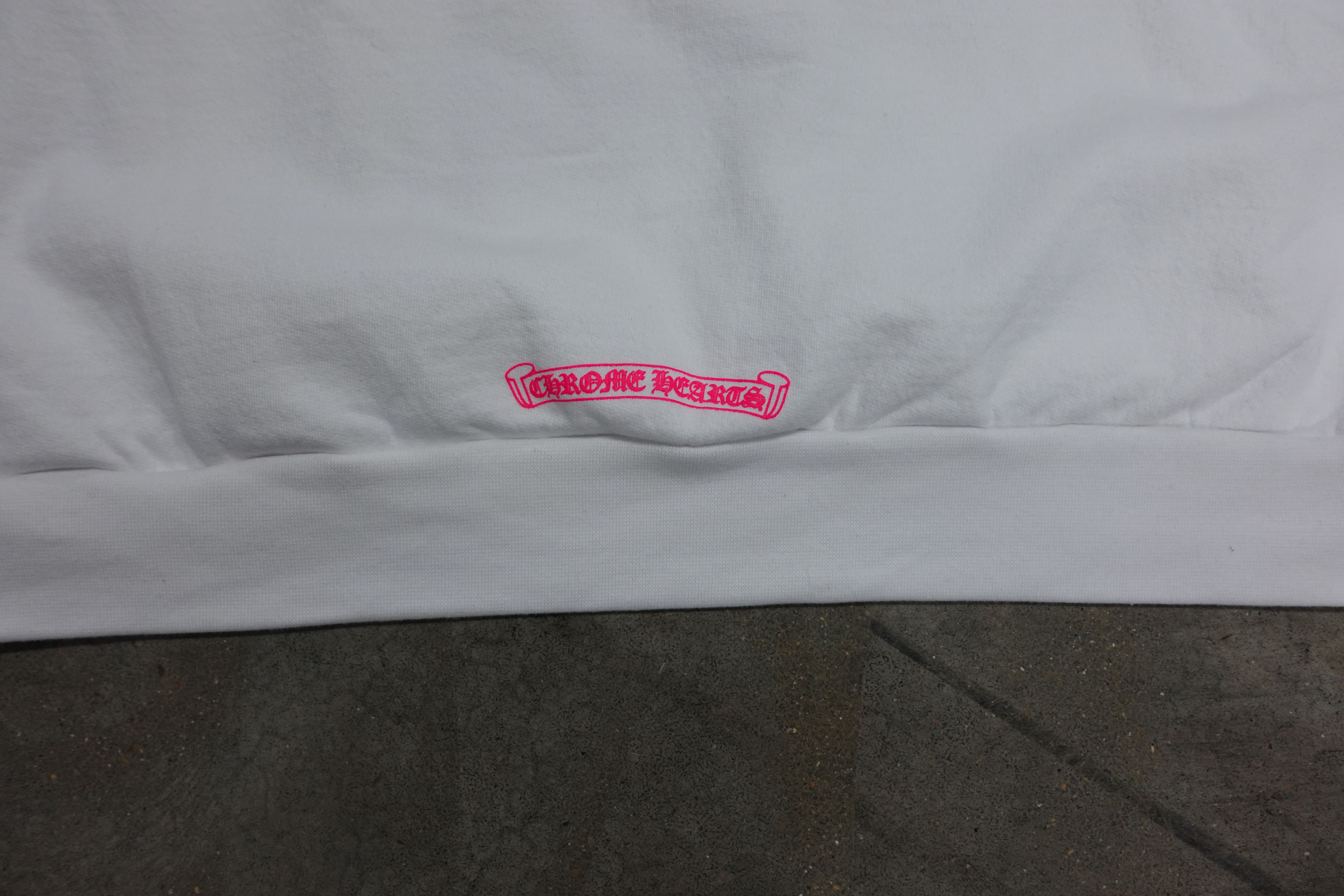 Chrome Hearts CHROME HEARTS FLORAL HORSESHOE PULLOVER HOODIE WHITE PINK Size US XL / EU 56 / 4 - 6 Thumbnail