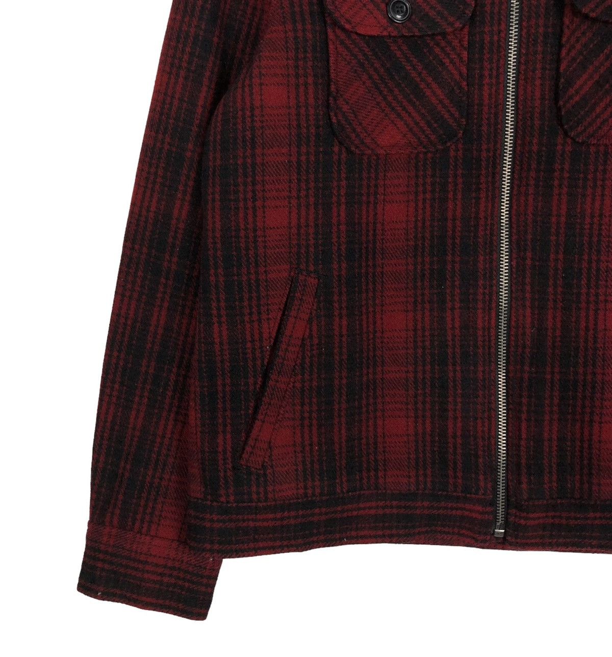 Japanese Brand 🔥VINTAGE BIKER WOOL JACKET GAP TARTAN DESIGN ISSEY MIYAKE Size US M / EU 48-50 / 2 - 6 Thumbnail