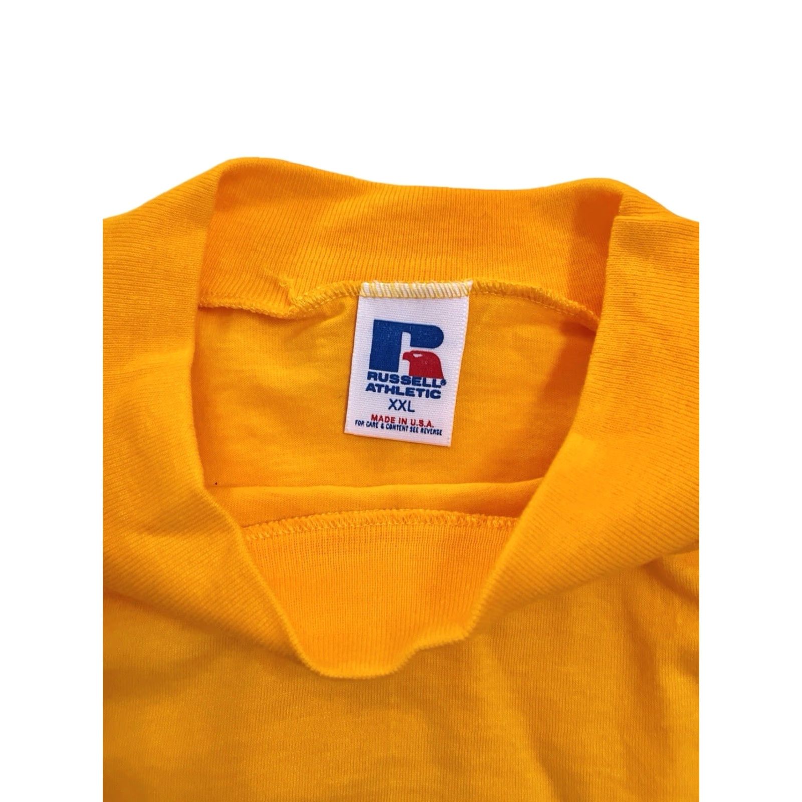 Russell Athletic VINTAGE Russell Athletic Mock Turtleneck Shirt Mens 2XL Regular Yellow 90s USA Mens NOS NWOT 90s Russell Athletic Mock Turtleneck Shirt USA Mens Size US XXL / EU 58 / 5 - 2 Thumbnail