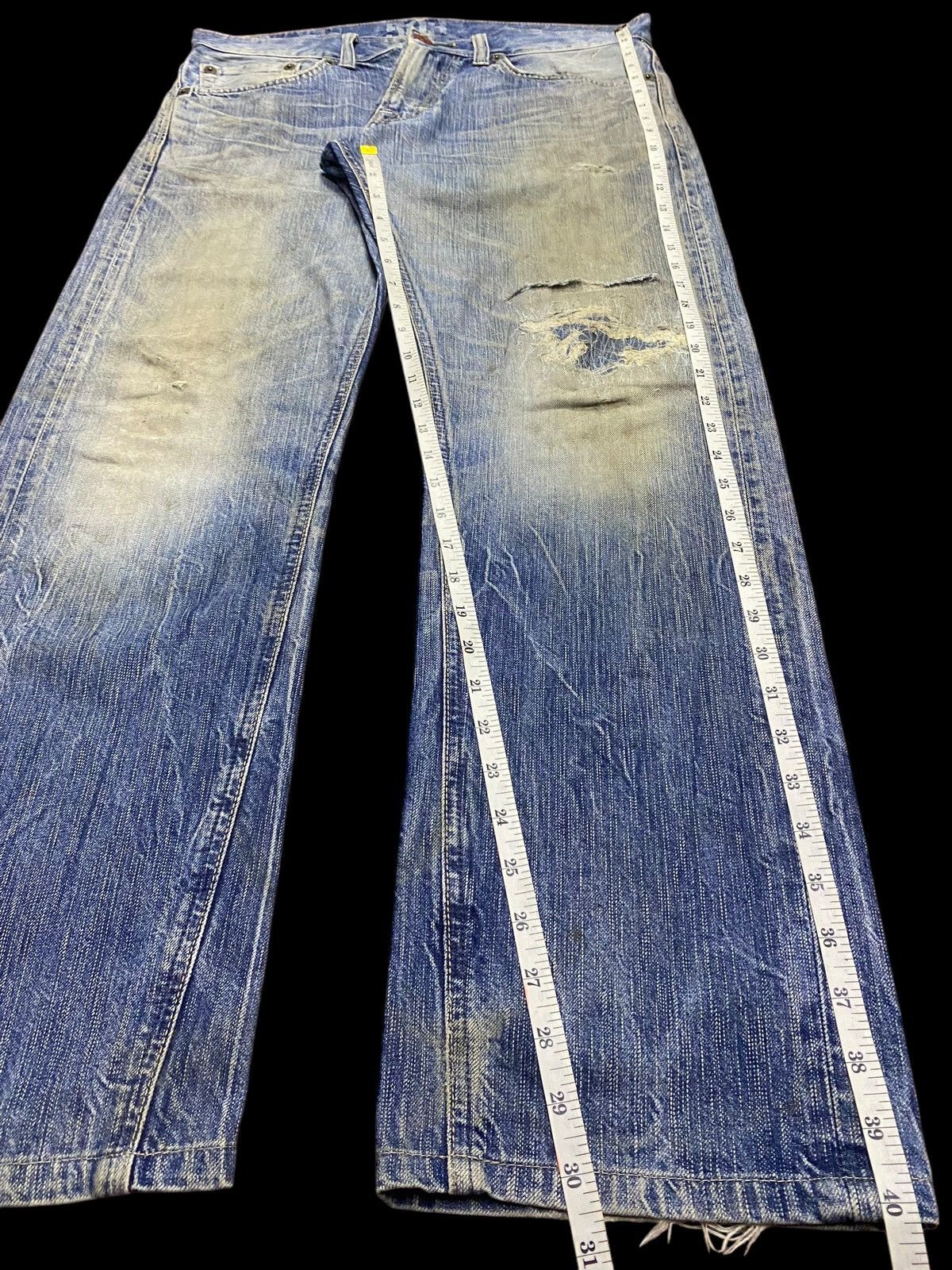 Edwin Vintage Edwin 503 Grunge Distressed Loose Jeans Size US 36 / EU 52 - 14 Thumbnail