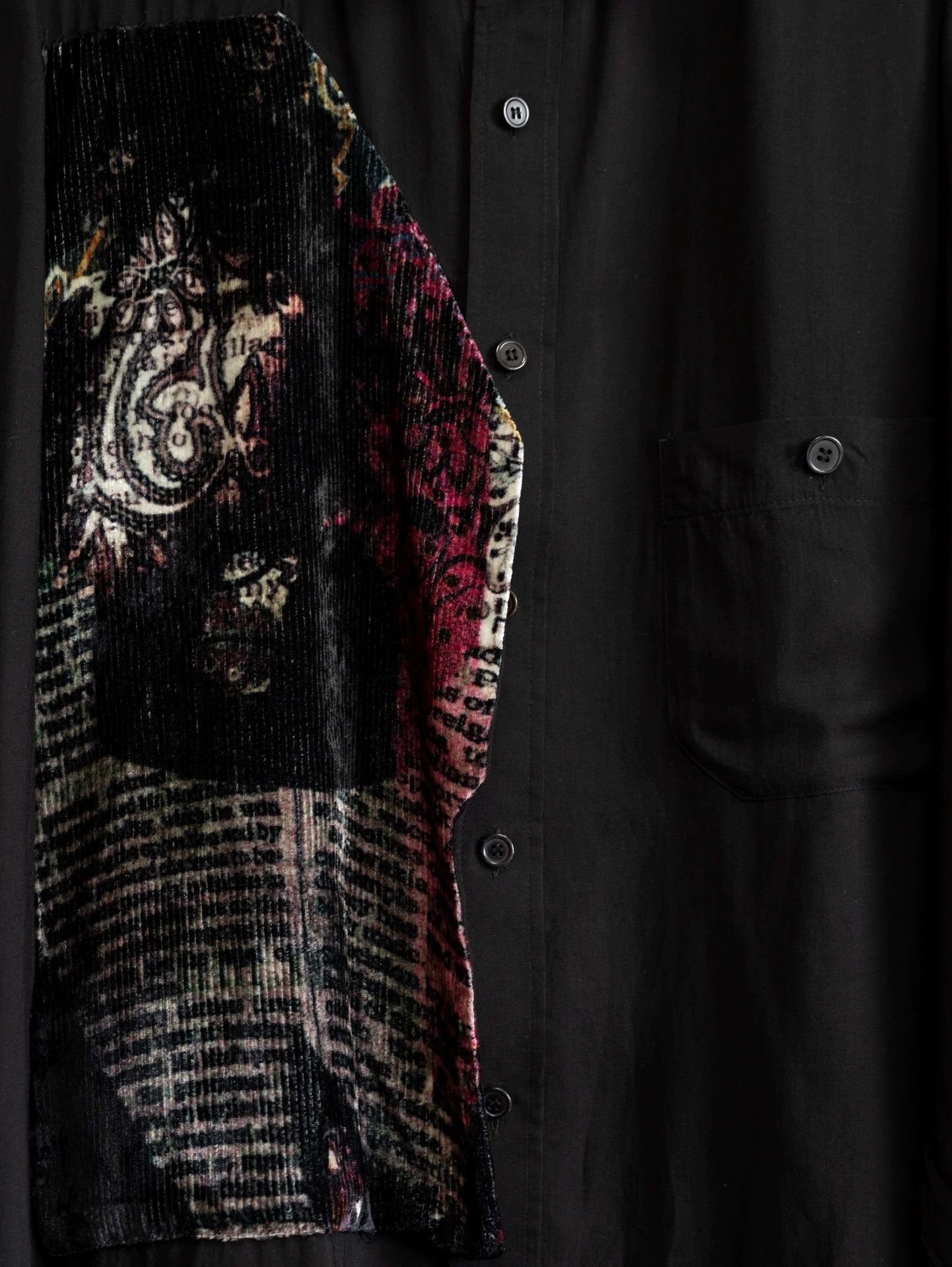 Yohji Yamamoto Yohji Yamamoto 23SS Velvet Pattern Patchwork Shirt Size US M / EU 48-50 / 2 - 5 Thumbnail