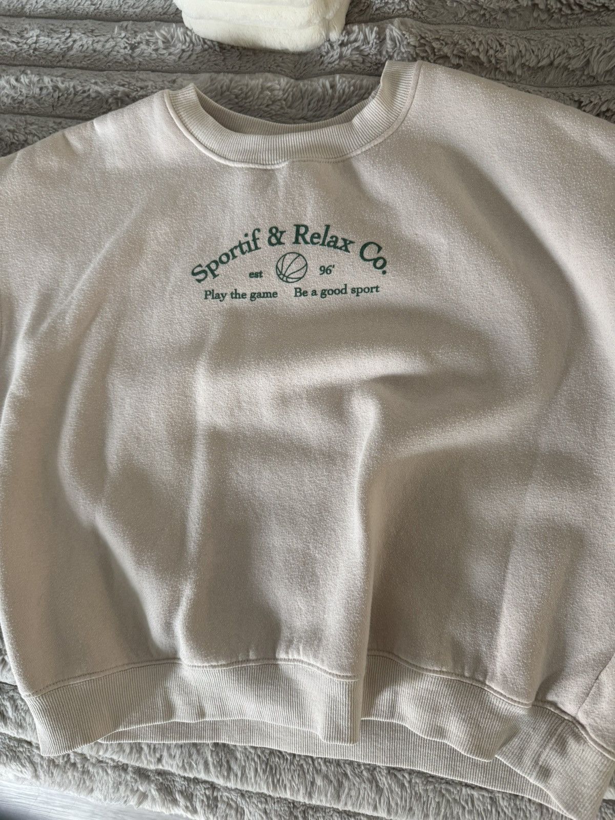 PRINCESS POLLY princess polly mvp oversized crewnec cream sportif off white Size M / US 6-8 / IT 42-44 - 3 Thumbnail