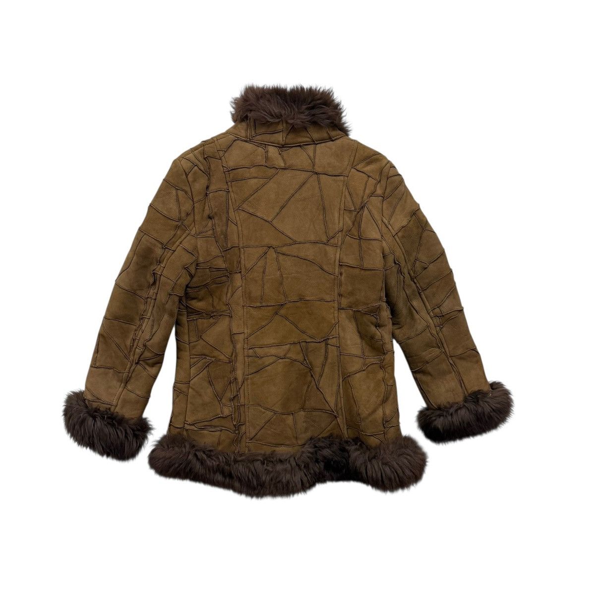Issey Miyake Vintage Genuine Sheep Leather Fur Jacket Patchwork Size M / US 6-8 / IT 42-44 - 2 Thumbnail