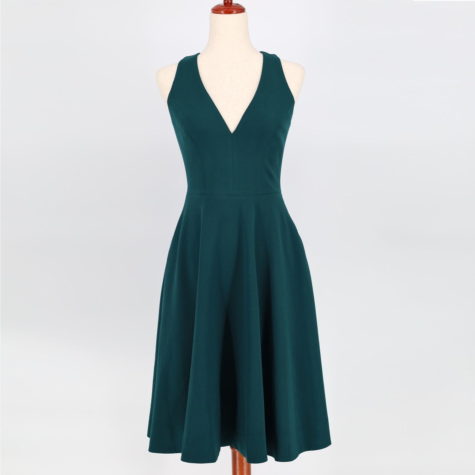 The Unbranded Brand Dress The Population Women Green Fit & Flare Dress Size S Size S / US 4 / IT 40 - 3 Thumbnail