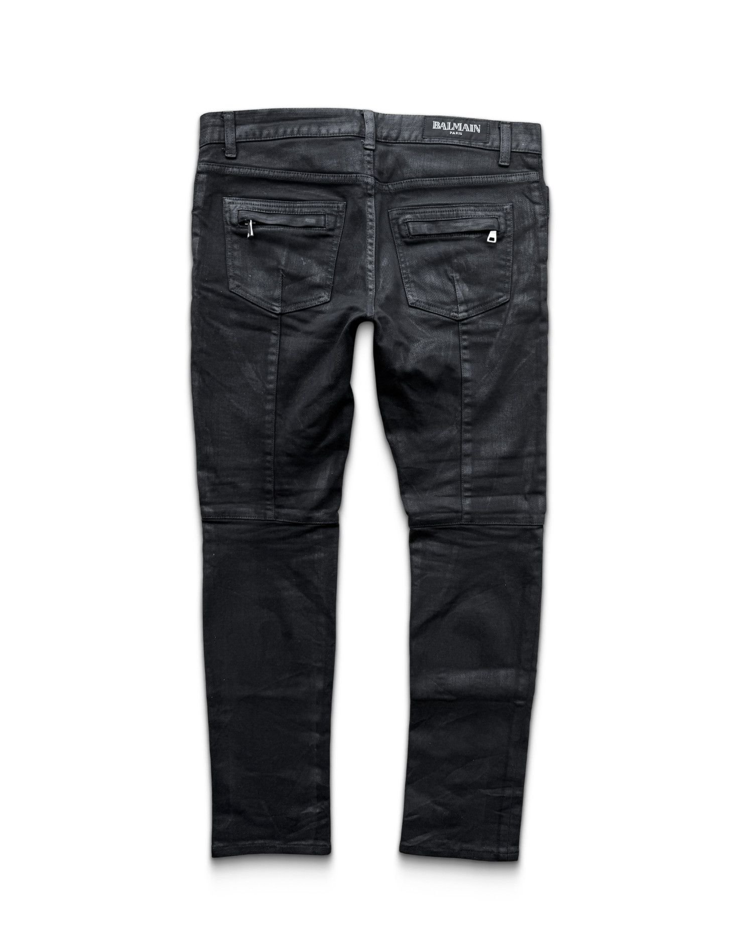 Balmain Balmain SS11 Waxed Decarnin Moto Jeans Size US 31 - 3 Thumbnail