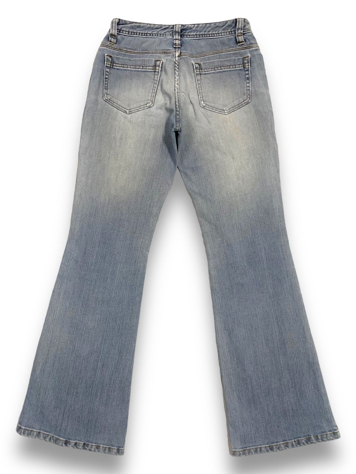 Japanese Brand Vintage Japanese Brand Blue Wash Flare Wide Leg Jeans Size 26" / US 2 / IT 38 - 2 Thumbnail